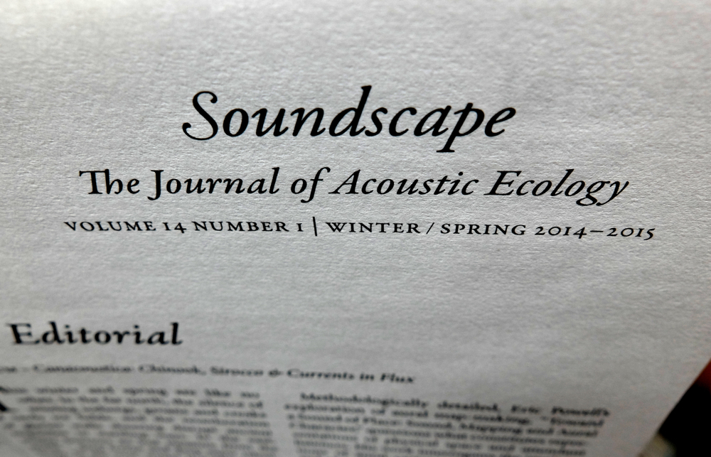 Canacoustica: CASE brings you the latest issue of Soundscape and news about our upcoming Audio Postcards exhibition